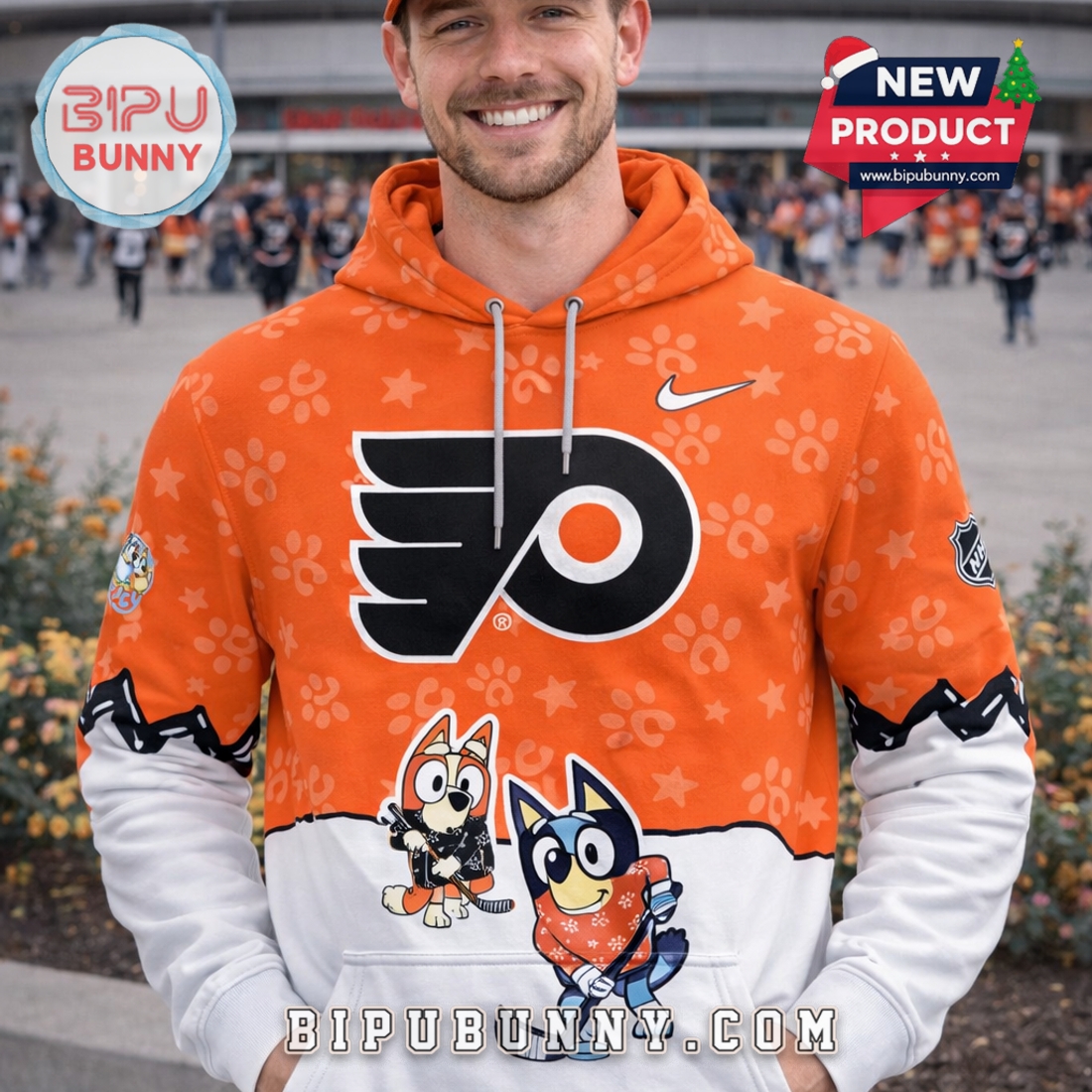 Philadelphia Flyers NHL Bluey Night Limited Hoodie Philadelphia Flyers NHL Bluey Night Limited Hoodie