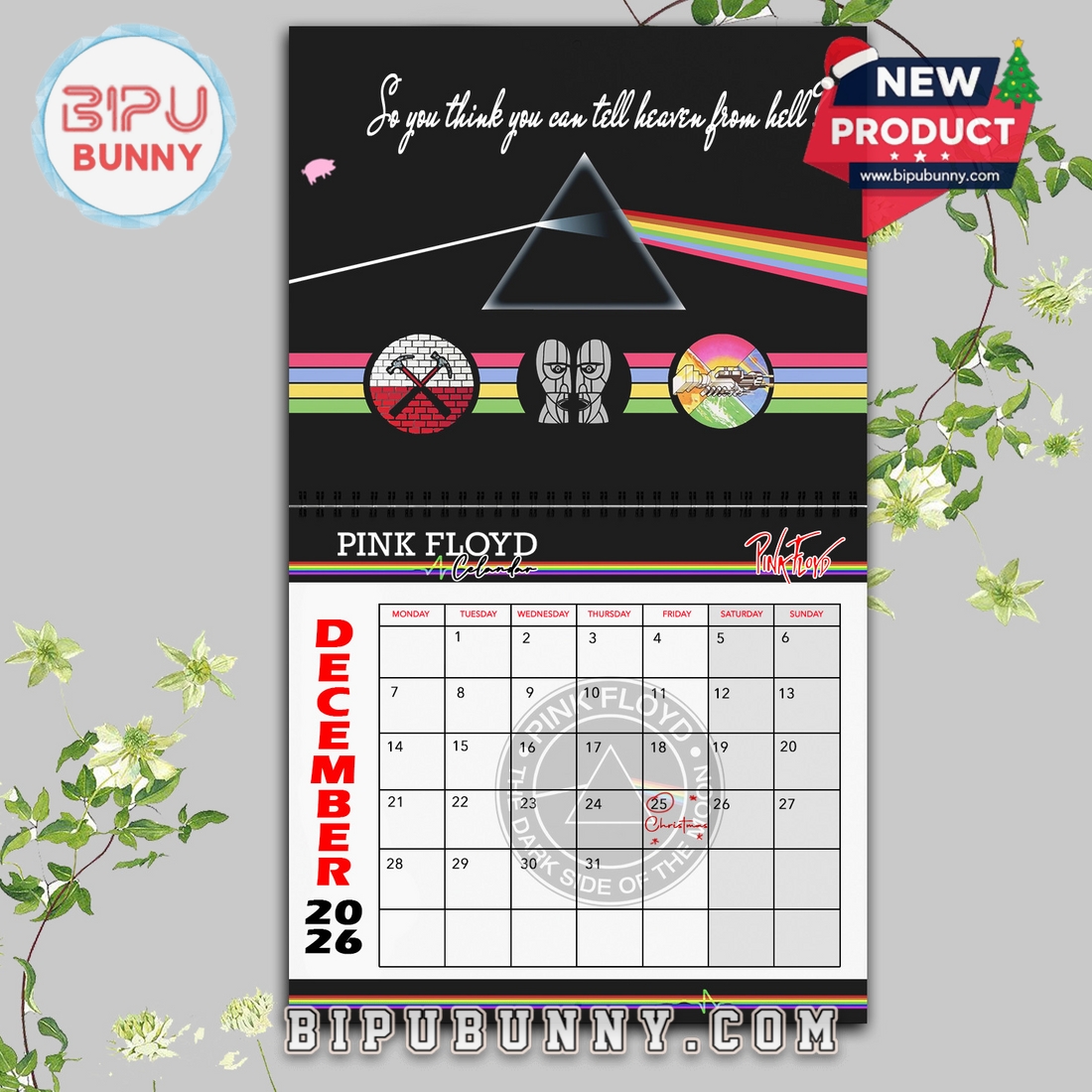 Pink Floyd Wall Hanging Calendar 2026 Pink Floyd Wall Hanging Calendar 2026