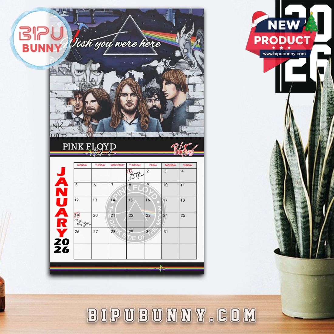 Pink Floyd Wall Hanging Calendar 2026 Pink Floyd Wall Hanging Calendar 2026