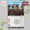 April calendar featuring a classic Pink Floyd lineup photo merged with animal masks and nostalgic visual elements from their era!