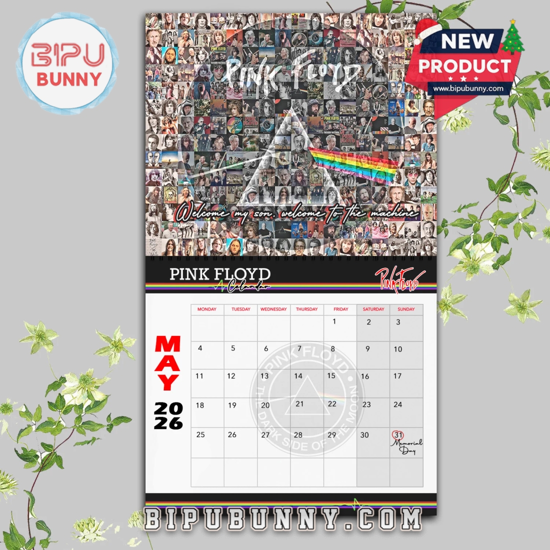 Pink Floyd Wall Hanging Calendar 2026 Pink Floyd Wall Hanging Calendar 2026