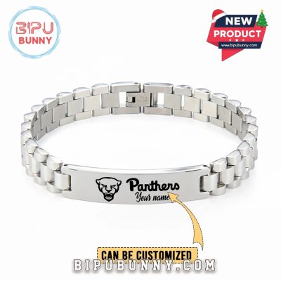 Pittsburgh Panthers Personalized Silver Bracelet