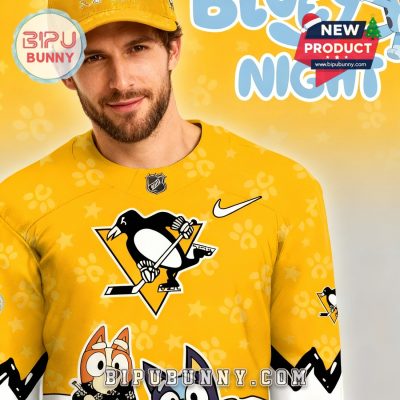 Pittsburgh Penguins NHL Bluey Night Limited Hockey Jersey