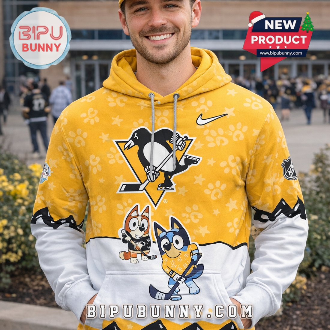 Pittsburgh Penguins NHL Bluey Night Limited Hoodie Pittsburgh Penguins NHL Bluey Night Limited Hoodie