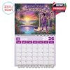 June page of the Prince 2026 calendar showing a relaxing tropical scene with Prince performing beside water during sunset.```