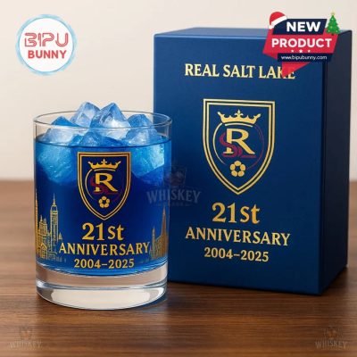 Real Salt Lake 21st Anniversary Whiskey Glass