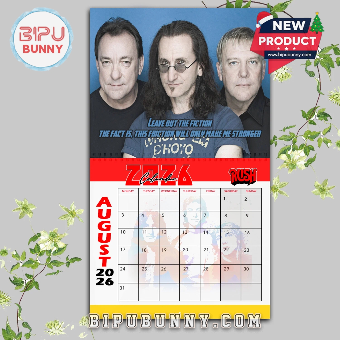 Rush Rock Band Wall Hanging Calendar 2026 Rush Rock Band Wall Hanging Calendar 2026