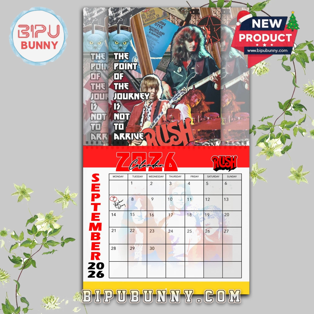 Rush Rock Band Wall Hanging Calendar 2026 Rush Rock Band Wall Hanging Calendar 2026