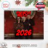 Rush-themed collage calendar design for September 2026 blending music elements and lyric text!