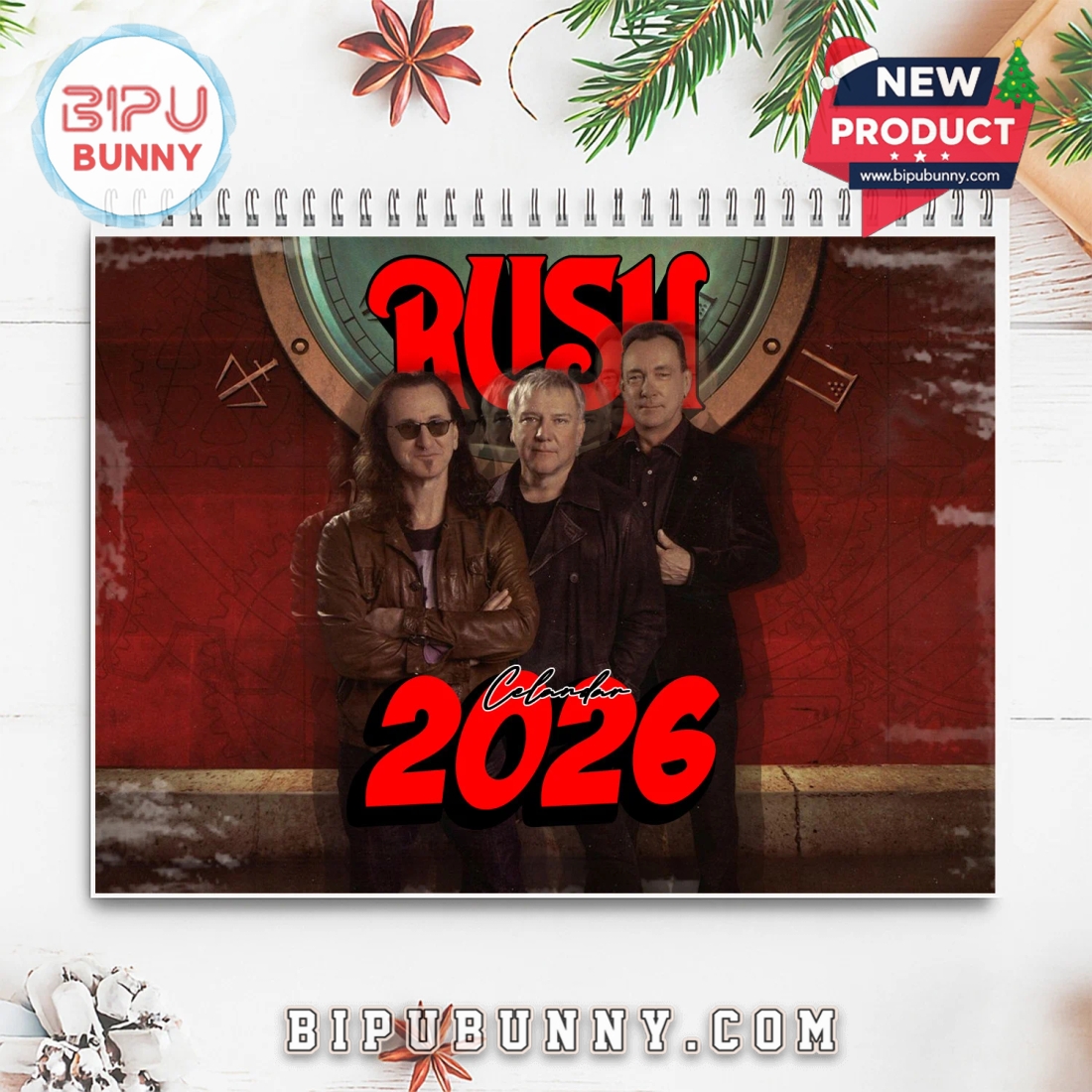 Rush Rock Band Wall Hanging Calendar 2026 Rush Rock Band Wall Hanging Calendar 2026