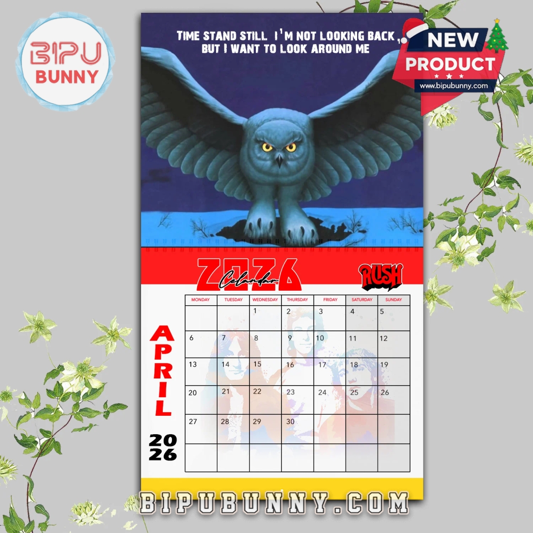 Rush Rock Band Wall Hanging Calendar 2026 Rush Rock Band Wall Hanging Calendar 2026
