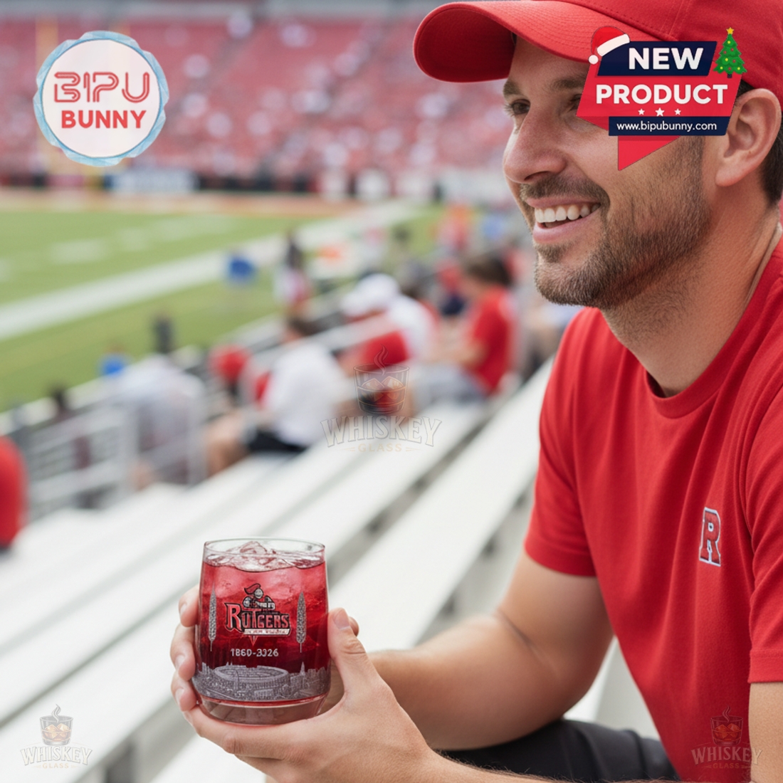 Rutgers Scarlet Knights 157th Anniversary Whiskey Glass Rutgers Scarlet Knights 157th Anniversary Whiskey Glass