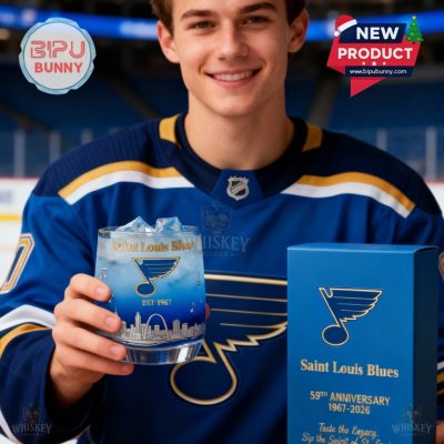 Saint Louis Blues 59th Anniversary Whiskey Glass