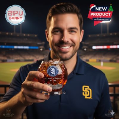 San Diego Padres 57th Anniversary Whiskey Glass