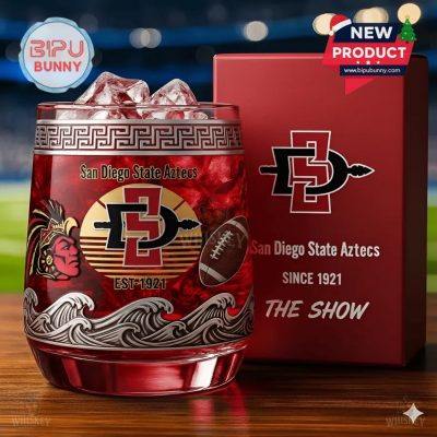 San Diego State Aztecs Whiskey Glass