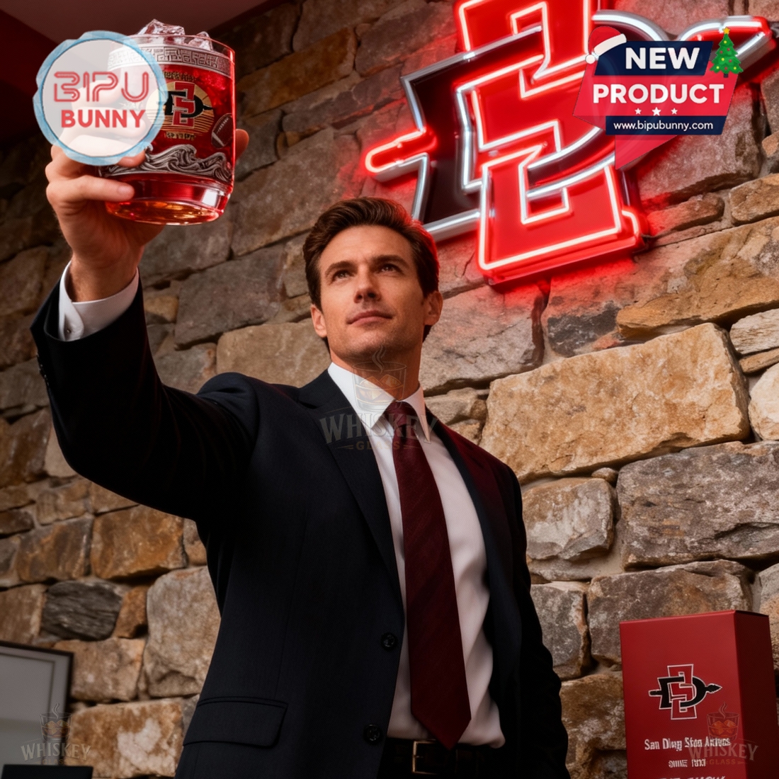 San Diego State Aztecs Whiskey Glass San Diego State Aztecs Whiskey Glass