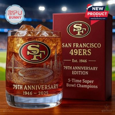 San Francisco 49ers 79th Anniversary Whiskey Glass