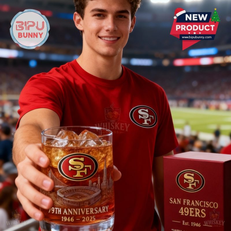 San Francisco 49ers 79th Anniversary Whiskey Glass