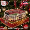 San Francisco Forty Niners eightieth anniversary stadium ornament on a tree!