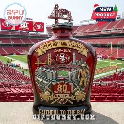 San Francisco 49ers 80th Anniversary Whiskey Decanter