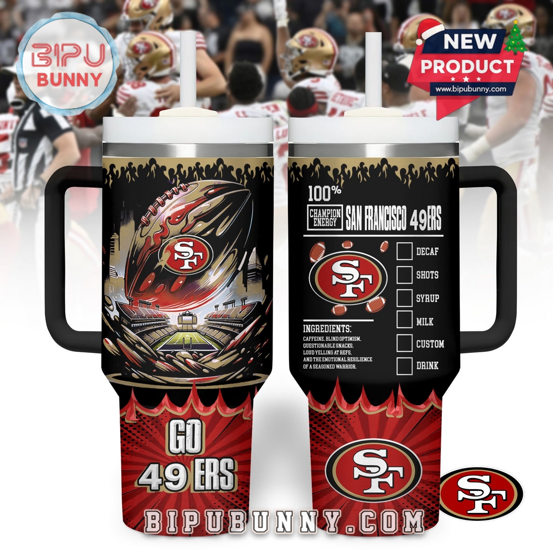 San Francisco 49ers NFL Champion Energy Tumbler 40oz San Francisco 49ers NFL Champion Energy Tumbler 40oz