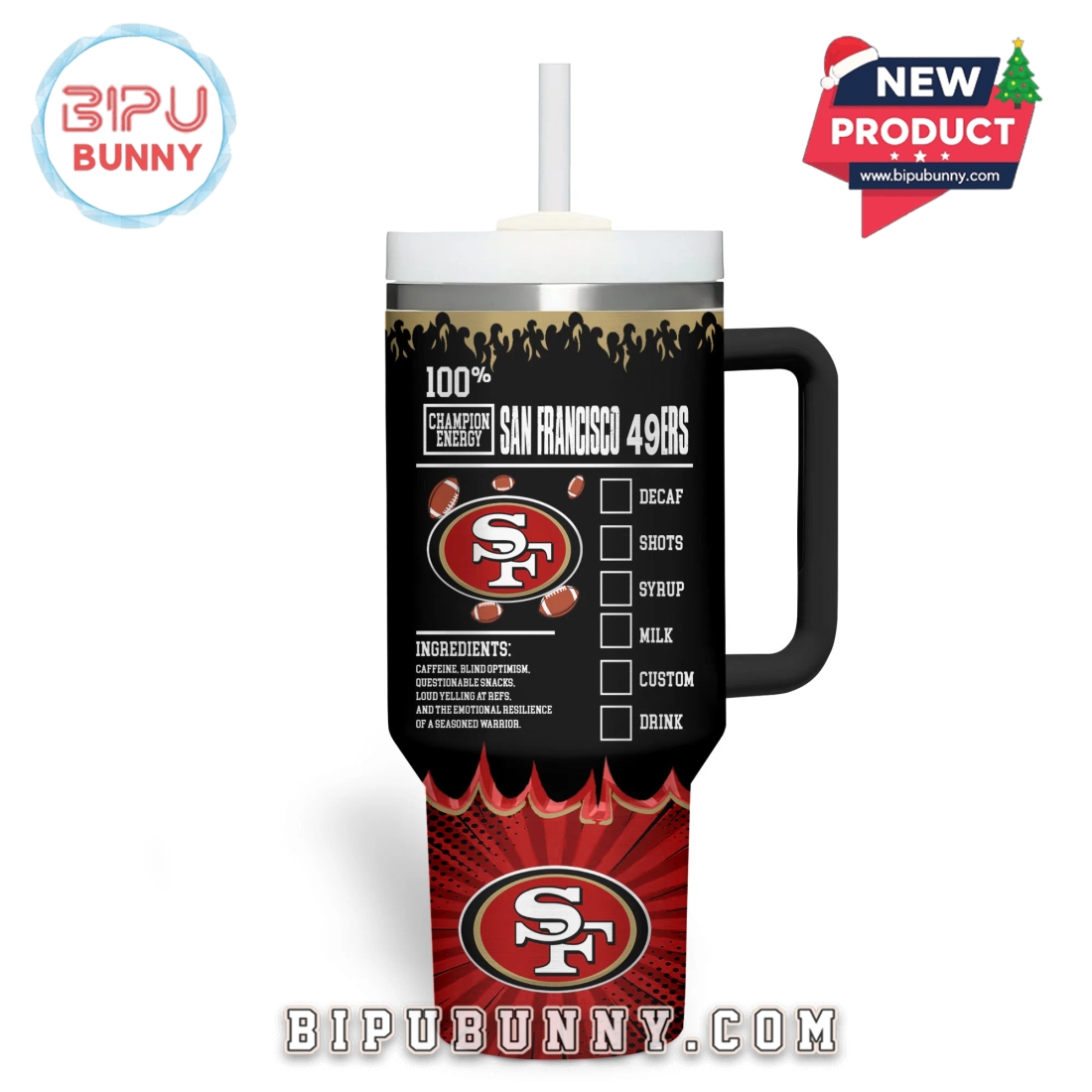 San Francisco 49ers NFL Champion Energy Tumbler 40oz San Francisco 49ers NFL Champion Energy Tumbler 40oz