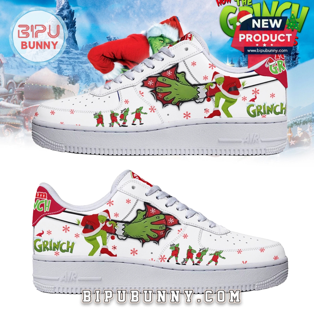 Scooby Doo Merry Christmas 2025 Air Force 1 Sneakers Scooby Doo Merry Christmas 2025 Air Force 1 Sneakers