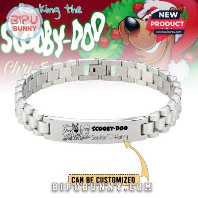 Scooby Doo x Christmas Personalized Silver Bracelet