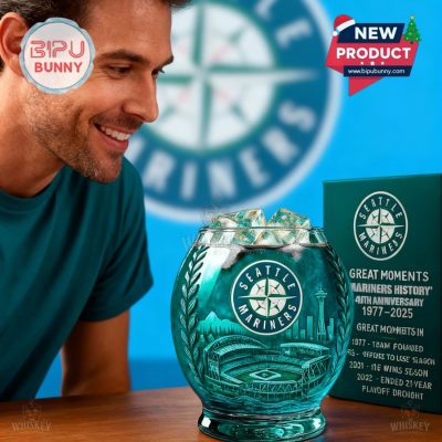 Seattle Mariners 48th Anniversary Whiskey Glass
