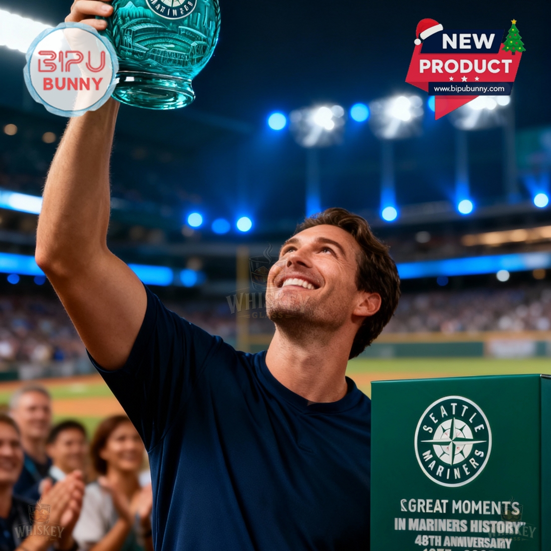 Seattle Mariners 48th Anniversary Whiskey Glass Seattle Mariners 48th Anniversary Whiskey Glass