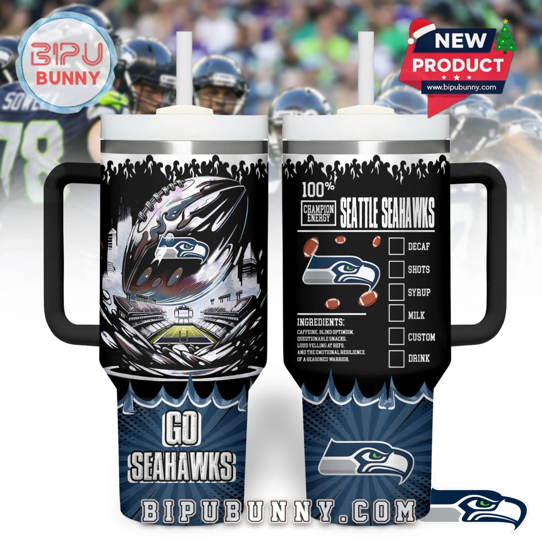 Seattle Seahawks NFL Champion Energy Tumbler 40oz Seattle Seahawks NFL Champion Energy Tumbler 40oz