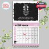 Sleep Token November 2026 calendar design combining somber tones, poetic lyrics, and symbolic floral art!