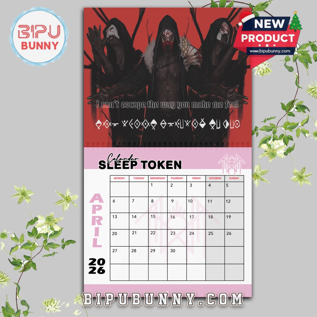 Sleep Token Wall Hanging Calendar 2026 Sleep Token Wall Hanging Calendar 2026