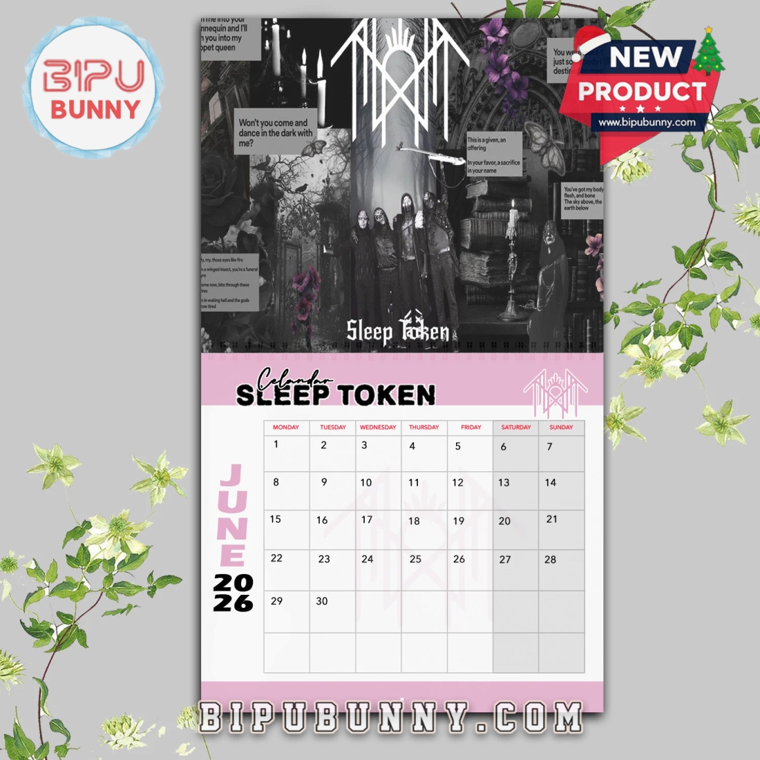 Sleep Token Wall Hanging Calendar 2026 Sleep Token Wall Hanging Calendar 2026