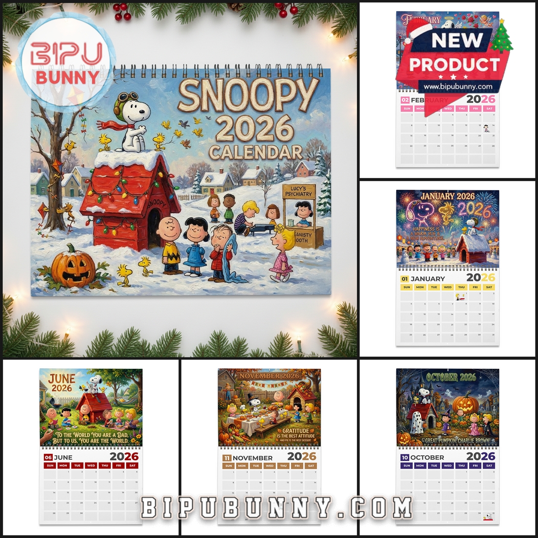 Snoopy Wall Calendar 2026 Snoopy Wall Calendar 2026