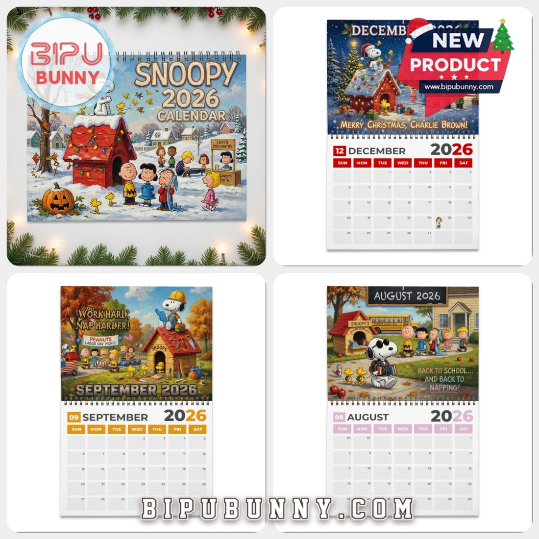 Snoopy Wall Calendar 2026 Snoopy Wall Calendar 2026