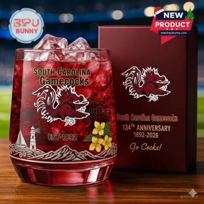 South Carolina Gamecocks 134th Anniversary Whiskey Glass