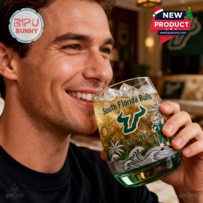 South Florida Bulls Whiskey Glass