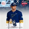 Fan outfit in royal blue featuring cartoon-themed St. Louis Blues jersey and matching Bluey cap!
