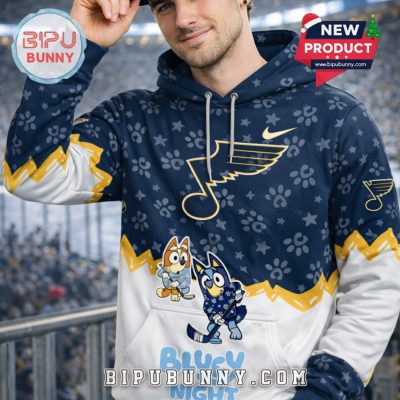 St. Louis Blues NHL Bluey Night Limited Hoodie
