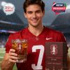 Stanford Cardinal whiskey glass featuring team logo, established date, and stadium design.!