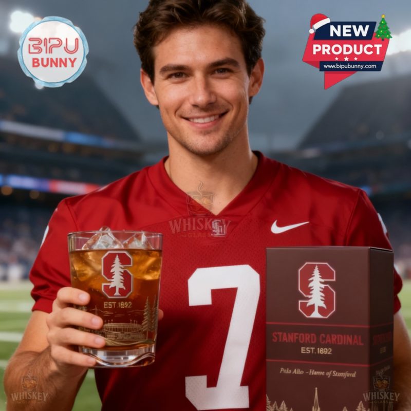 Stanford Cardinal Whiskey Glass