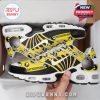 Yellow and black sneakers with Star Wars design placed neatly inside packaging, ready for unboxing!