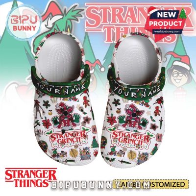Stranger Things x Grinch x Christmas Crocs Crocband Clogs Shoes