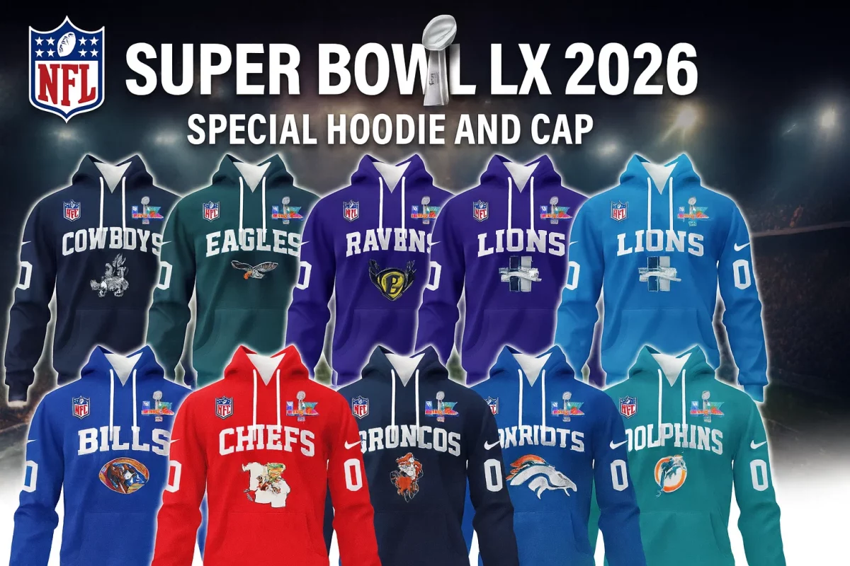 All Teams Super Bowl LX 2026 Special Hoodie and Cap combo for NFL fans