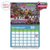 TMNT calendar page for February 2026 with Valentine decorations, pink hearts, and comic characters celebrating love and friendship.