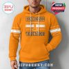 Front view of men’s Tennessee hoodie in orange with standout logo, drawstring hood, and warm waffle-knit fabric!