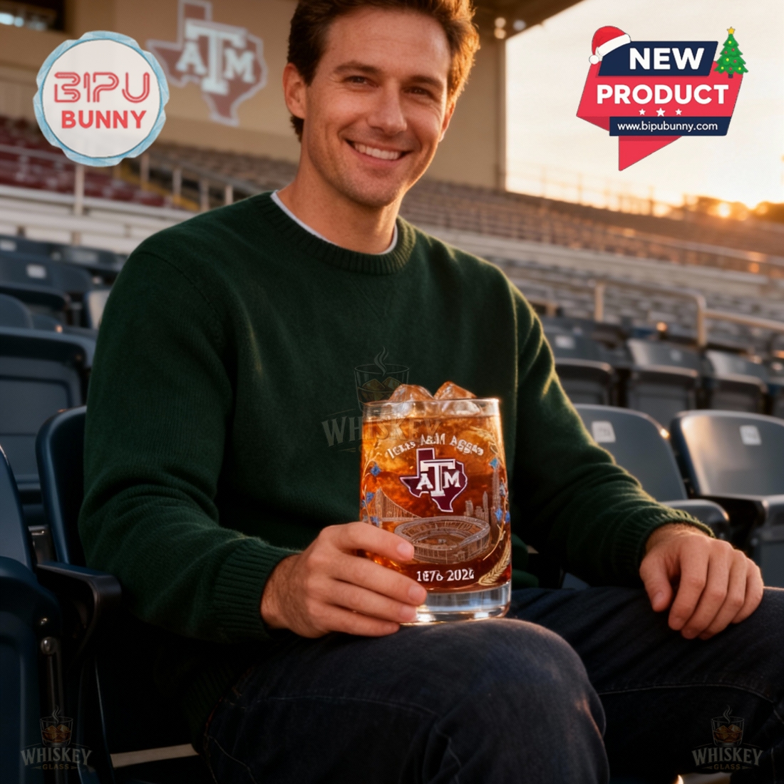 Texas A&M Aggies 150th Anniversary Whiskey Glass Texas A&M Aggies 150th Anniversary Whiskey Glass