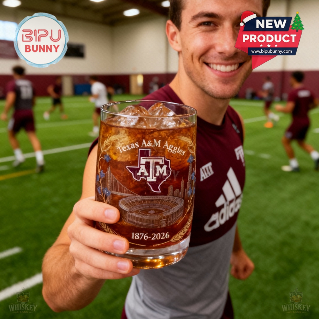Texas A&M Aggies 150th Anniversary Whiskey Glass Texas A&M Aggies 150th Anniversary Whiskey Glass