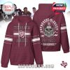 Texas A&M Aggies hoodie in wine red with bold graphic art and statement lettering across the front and back!